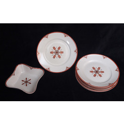 Set of the lunch plates