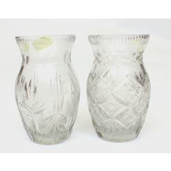 Two glass vases