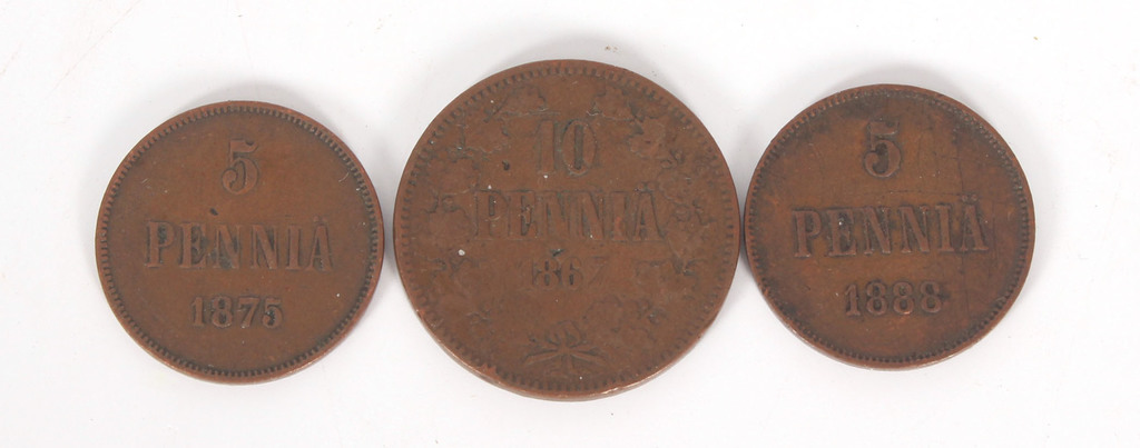 Three copper coins