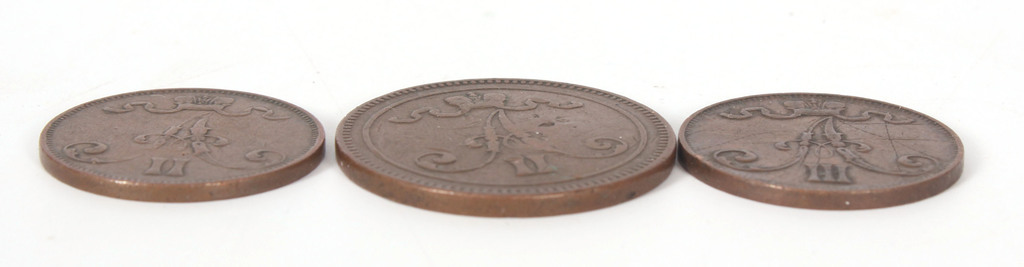 Three copper coins