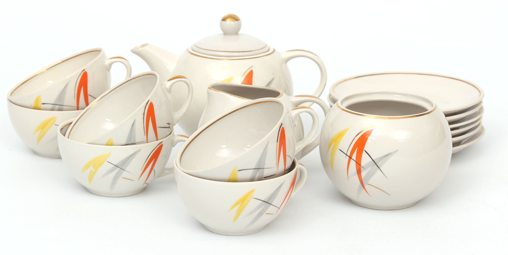 Porcelain coffee set for 6 people