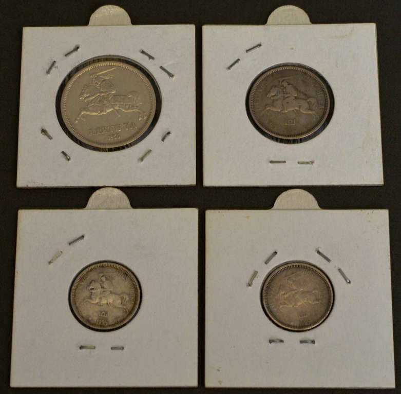 Коллекция различных серебряных монет Литвы (4 шт.)
