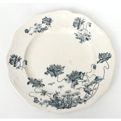 Art Nouveau faience plate