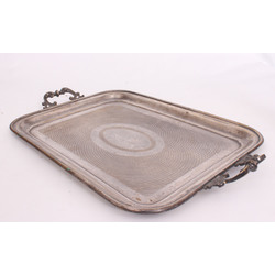 Silver-plated metal tray