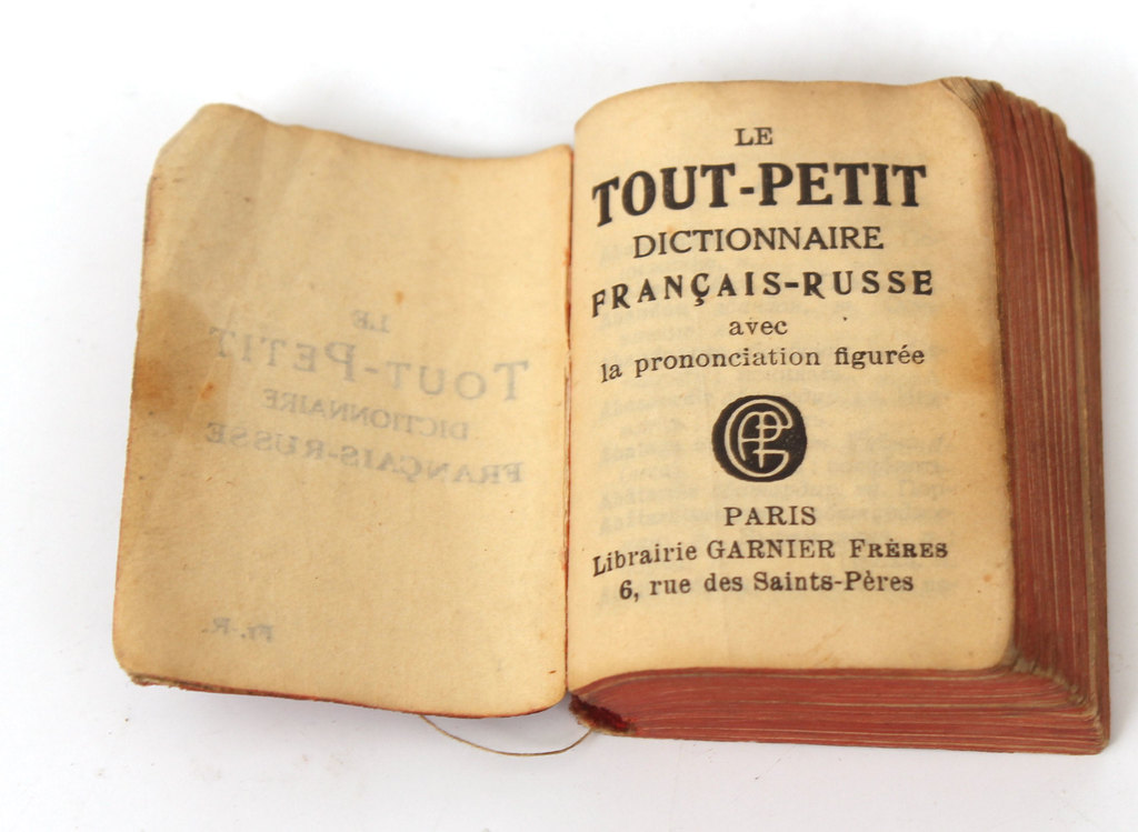 French to Russian dictionary (miniature)