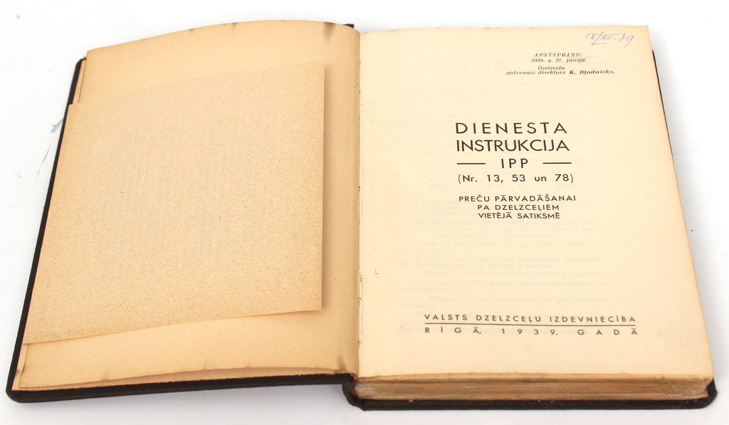 Dienesta instrukcija preču pārvadāšanai pa dzelzceļiem vietējā satiksmē