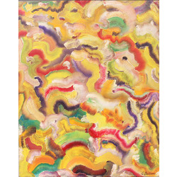Абстрактная композиция с цветными волнами