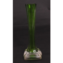 Green glass vase