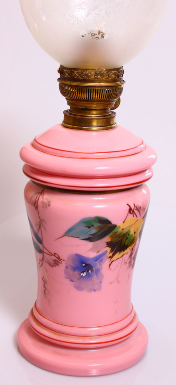 Керосиновая лампа (розовая, с цветами)