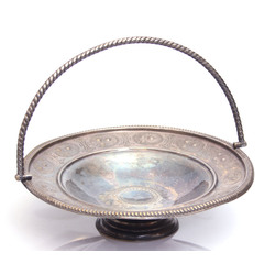 Silver-plated fruit bowl (metal)