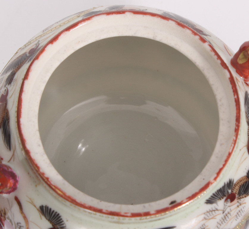 Hand painted porcelain sugar bowl