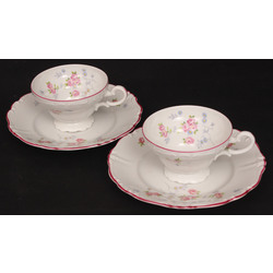 Kuznetsov porcelain cups 2 pcs with saucer and plate