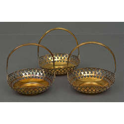 Silver baskets with gilding 3 pcs. 