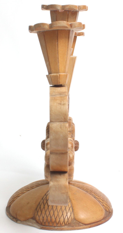 Wooden candlestick