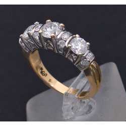 White gold ring with diamonds