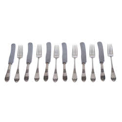 Silver cutlery set for 6 persons