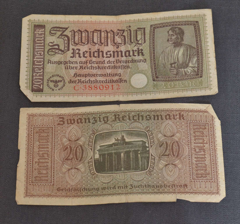 Set of different banknotes