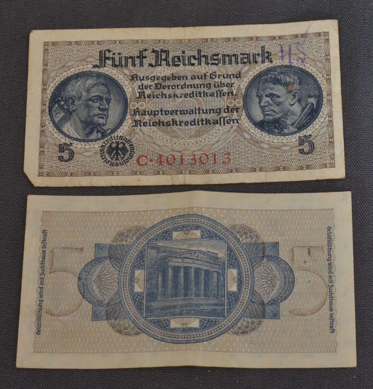 Set of different banknotes