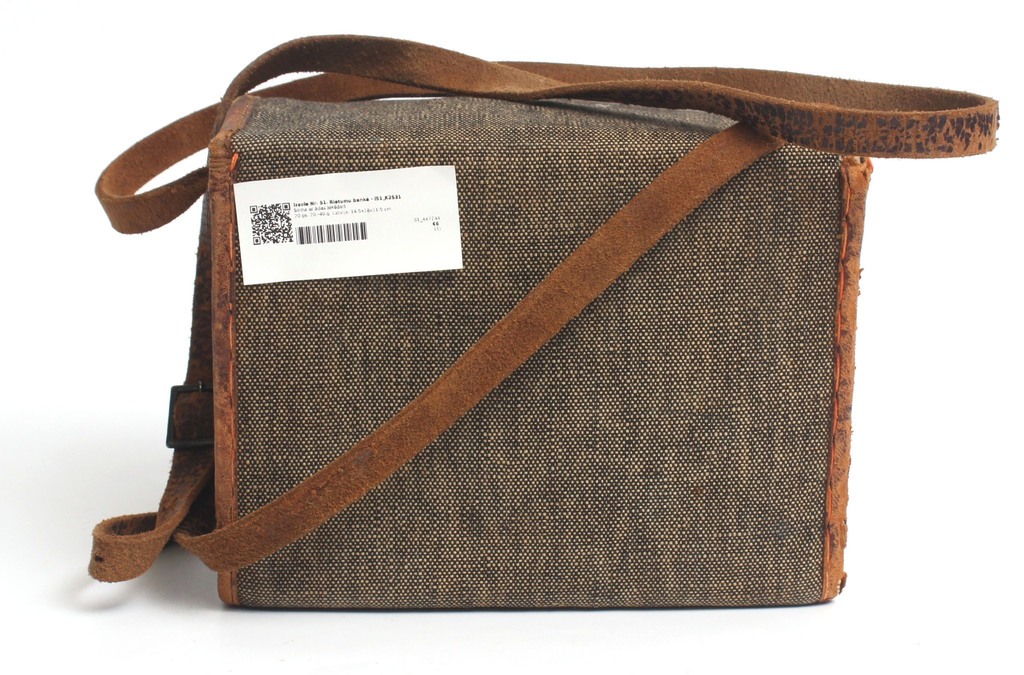 Bag with leather interior