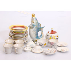 Details of various Riga porcelain factory dish services 29 pcs.