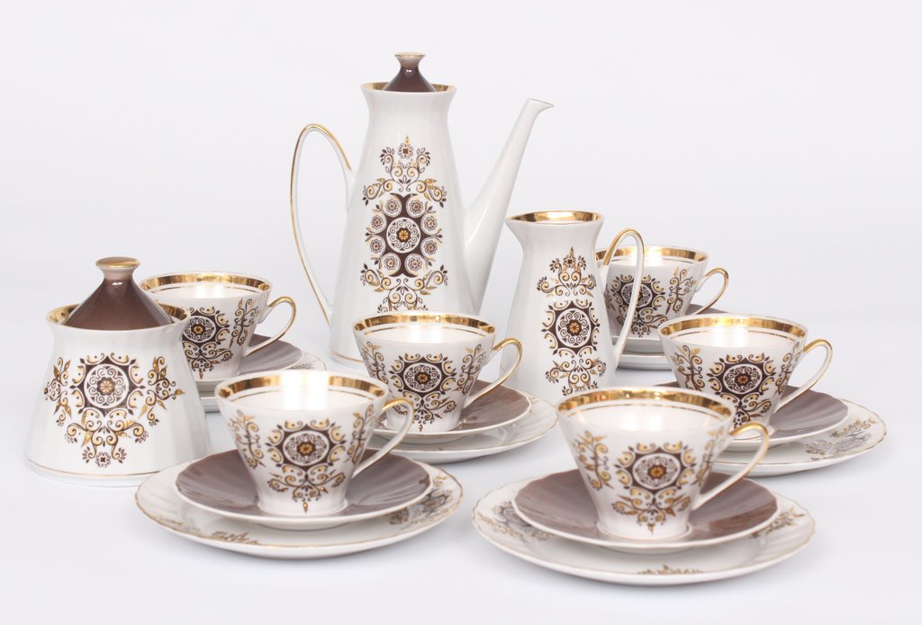 Porcelain coffee set for 6 people 