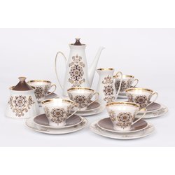 Porcelāna kafijas servīze 6 personām ,,Mokka