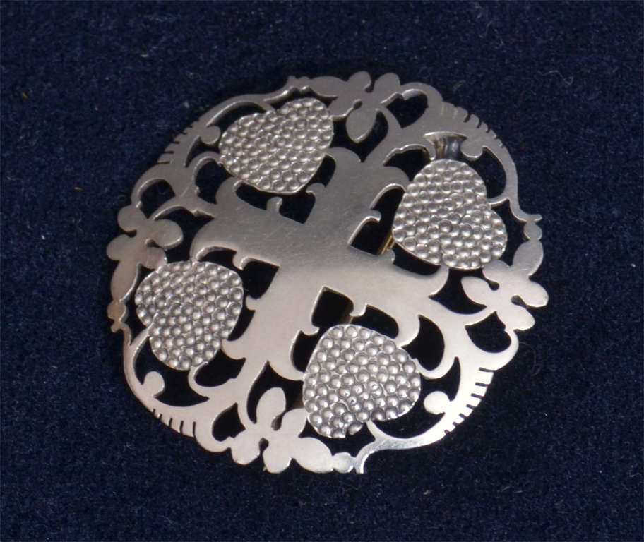 Silver Art Nouveau brooch