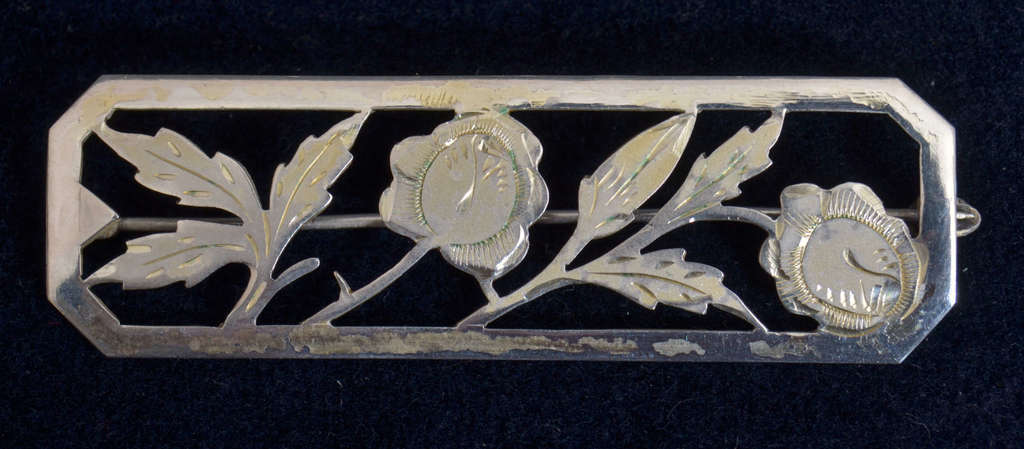 Silver Art Nouveau brooch