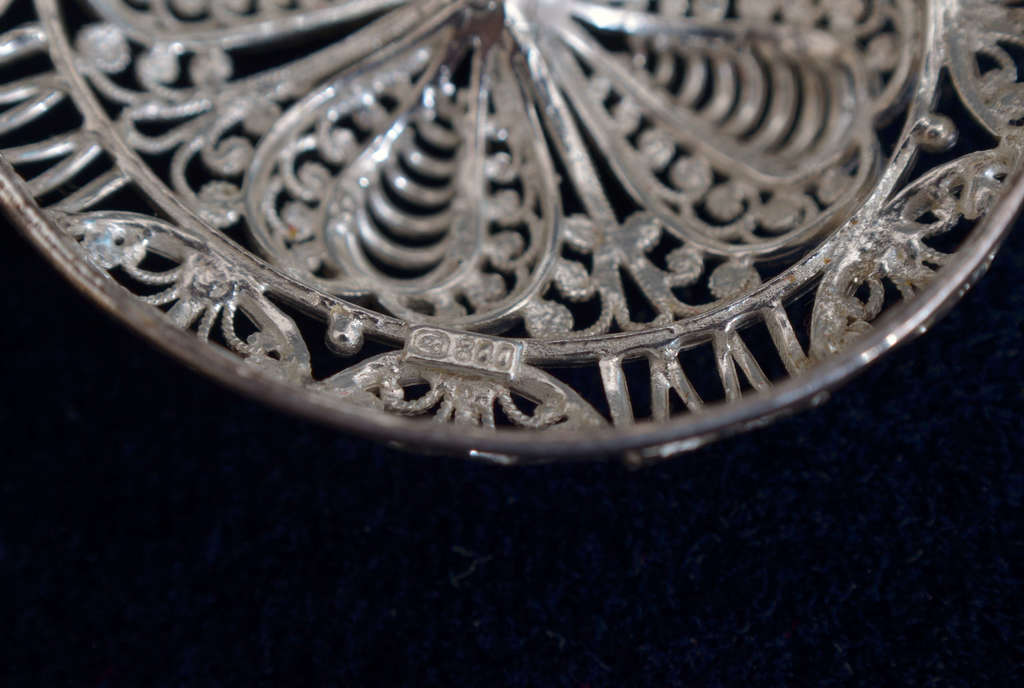 Silver Art Nouveau pendant