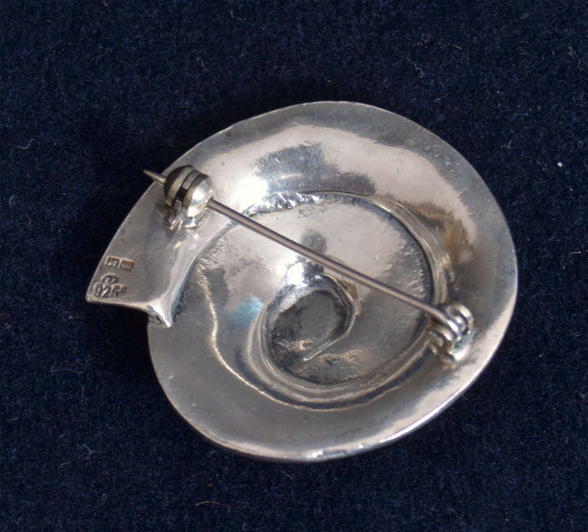 Silver Art Nouveau brooch 