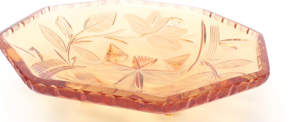 Orange glass bowl