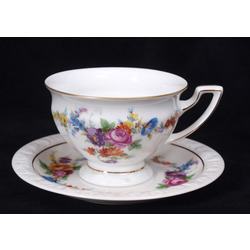 Porcelain cup with saucer