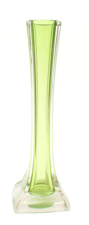 Ilguciems glass vase in lettuce green color