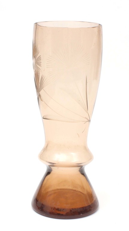 Ilguciems glass vase in brown color