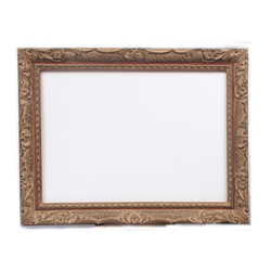 Wooden frame with carvings