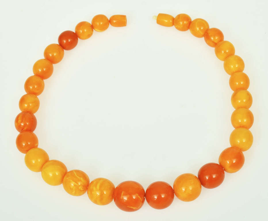 Natural Baltic amber beads, 54.70g