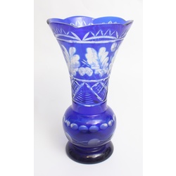 Ilguciems blue glass vase