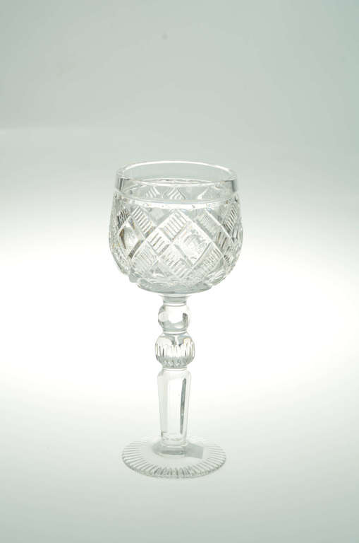 Crystal cup on the leg