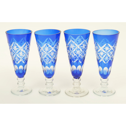 Colorful glass vodka glasses (4 pcs.)
