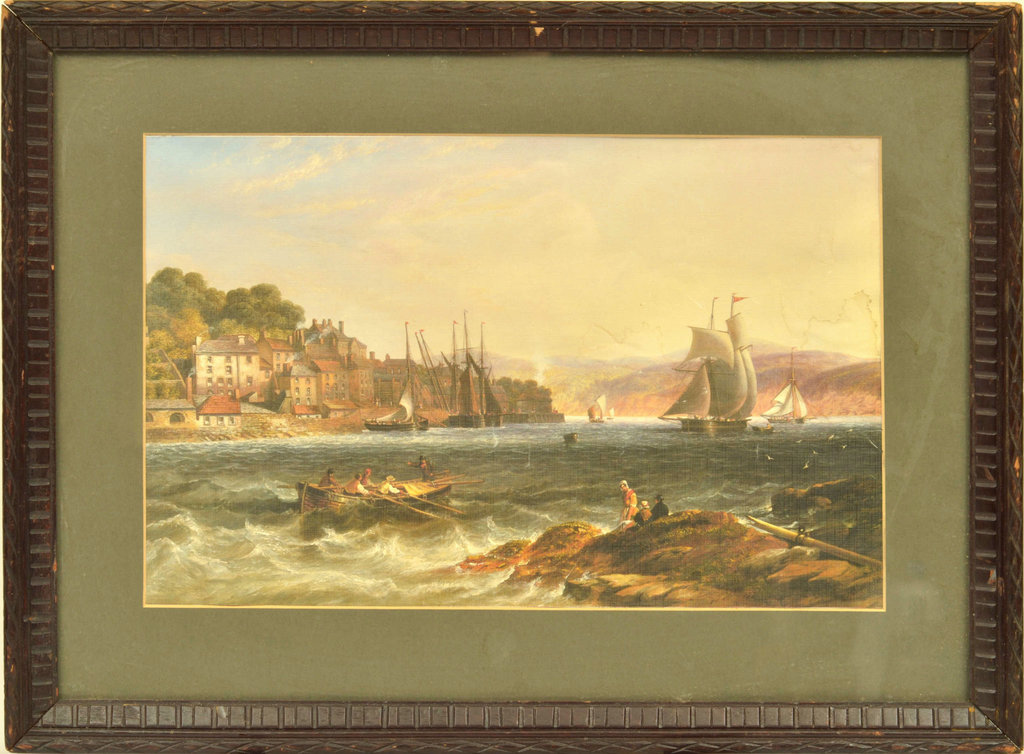 Landscape with sailing ships