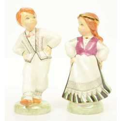 Porcelain figurines Folk dancers (2 pcs)