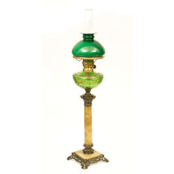 Светильник в стиле ампир с зеленым куполом