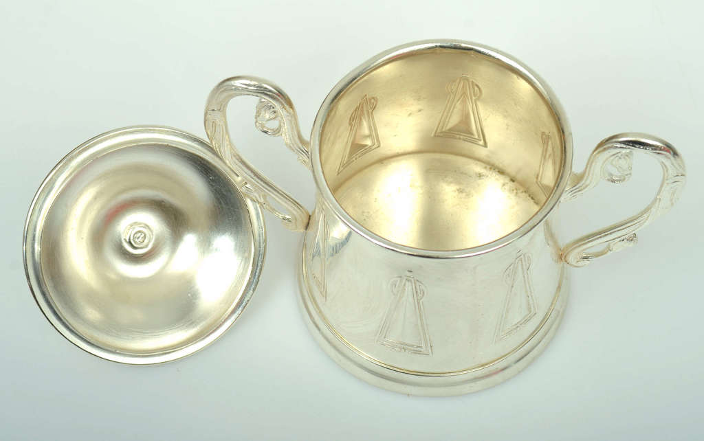 Silver-plated Art Nouveau sugar bowl