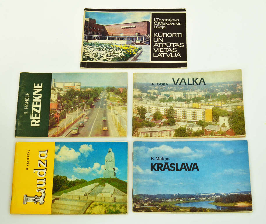 Dažādu pilsētu kūrortu brošūras