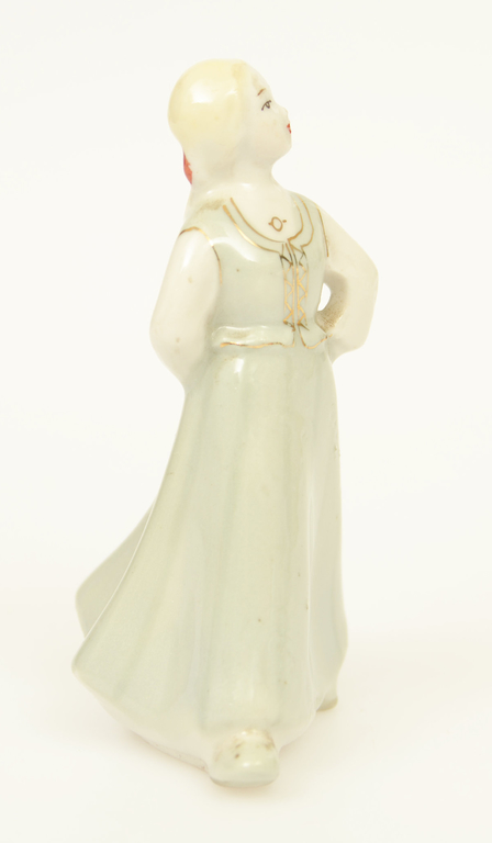 Porcelain figurine Folk Girl (little folk girl)