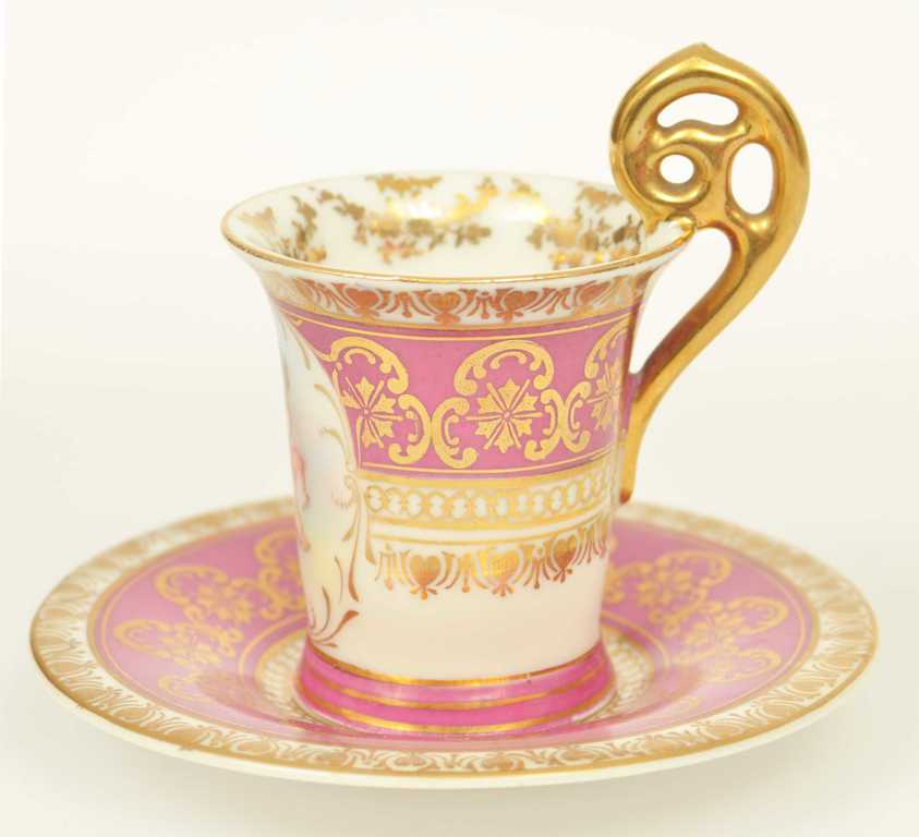 Porcelain cup with saucer