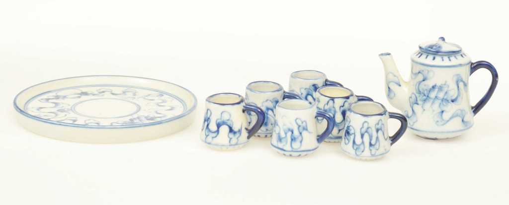 Mini tea set - jug, 6 cups / cups, plate