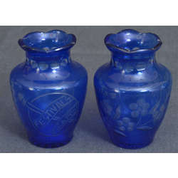 Blue glass vase 