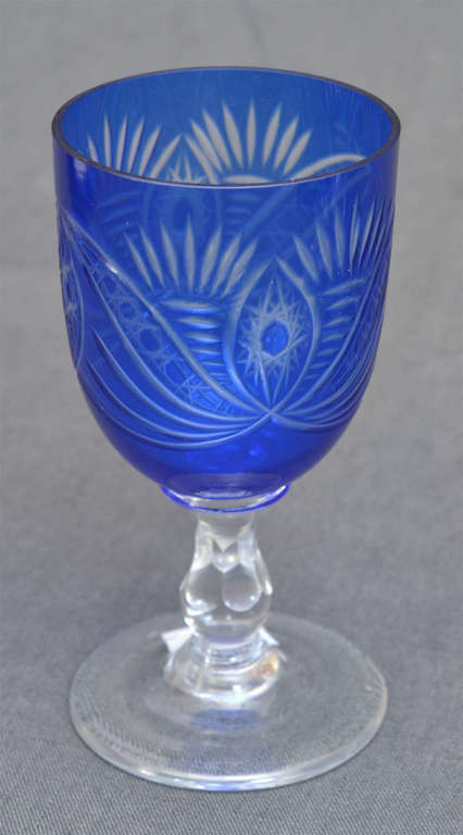 Zilā stikla glāzes (5 gab.)