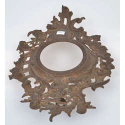 Bronze metal frame with angels